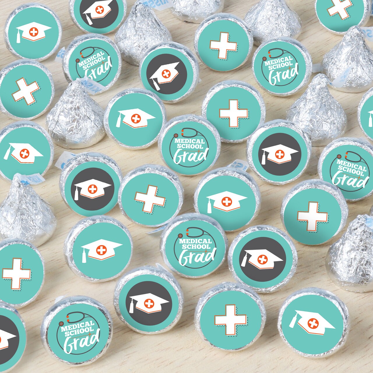 Big Dot of Happiness Medical School Grad - Doctor Graduation Party Small Round Candy Stickers - Party Favor Labels - 324 Count